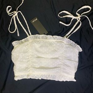 Nasty Gal “Dobby Ruched Front Bralet”
